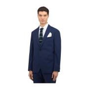 Brooks Brothers Marinblå Stretch Virgin Wool Blazer Blue, Herr