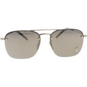 Saint Laurent Klassiska Aviator Solglasögon Yellow, Dam