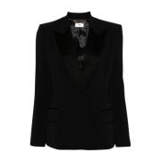 Elisabetta Franchi Svart ytterkläder för kvinnor Aw24 Black, Dam