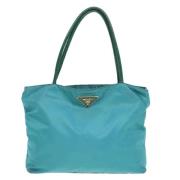 Prada Vintage Pre-owned Tyg prada-vskor Blue, Dam