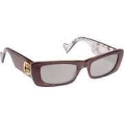 Gucci Spegelglas Solglasögon Brown, Dam