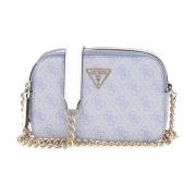 Guess Stilig Mini Crossbody Väska med Logo Blue, Dam