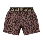 Versace Badshorts med logotyp Brown, Herr