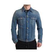 Dolce & Gabbana Elegant Bl Jeansjacka Blue, Herr