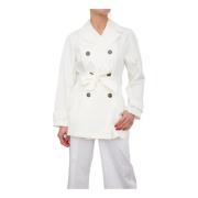 Marella Stilig Trench Coat för Kvinnor White, Dam