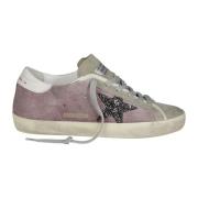 Golden Goose Glitter Suede Stella Superstar Läder Häl Pink, Dam