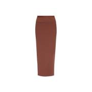 Rick Owens Skirt Calf Bias Brown, Dam