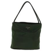 Prada Vintage Pre-owned Tyg totevskor Green, Dam