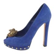 Alexander McQueen Pre-owned Pre-owned Mocka klackskor Blue, Dam