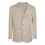 Eleventy Lyxig Ull Kashmir Blazer Nude Beige, Herr