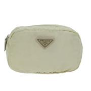 Prada Vintage Pre-owned Tyg kuvertvskor Beige, Dam