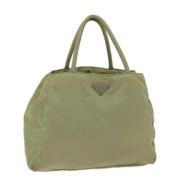 Prada Vintage Pre-owned Canvas totevskor Beige, Dam