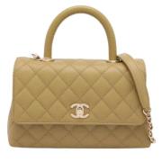 Chanel Vintage Pre-owned Laeder handvskor Beige, Dam