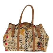 Prada Vintage Pre-owned Canvas totevskor Beige, Dam