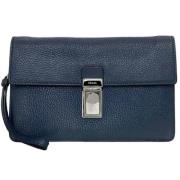 Prada Vintage Pre-owned Laeder kuvertvskor Blue, Herr