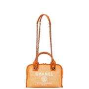 Chanel Vintage Pre-owned Canvas chanel-vskor Orange, Dam