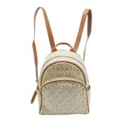 Michael Kors Pre-owned Pre-owned Canvas ryggsckar Beige, Dam