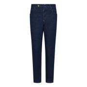 Incotex Blå Slim-Fit Stretch Denim Jeans Blue, Herr