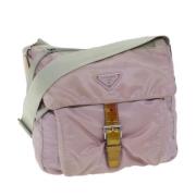 Prada Vintage Pre-owned Canvas prada-vskor Pink, Dam