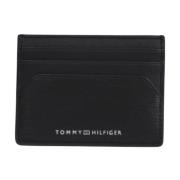 Tommy Hilfiger Svart Läderplånbok - Enkel Design Black, Herr