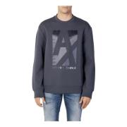 Armani Exchange Grå Print Sweatshirt Män Höst/Vinter Gray, Herr