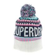 Superdry Mönstrad vit keps för kvinnor Multicolor, Dam