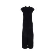 Jil Sander Elegant Wool Blend Dress Black, Dam