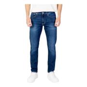 Calvin Klein Jeans Blå Bomull Dragkedja Knapp Jeans Män Blue, Herr