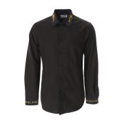 Versace Jeans Couture Barock Krage Manschett Skjorta Black, Herr