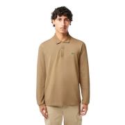 Lacoste Långärmad Polo Herr Sand Beige, Herr