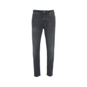 Dondup Morot Slim Fit Jeans med Logodetaljer Black, Herr