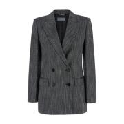 Alberta Ferretti Grå Blazer Jacka Look8 Gray, Dam