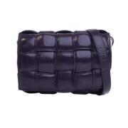 Bottega Veneta Vintage Pre-owned Laeder axelremsvskor Purple, Dam