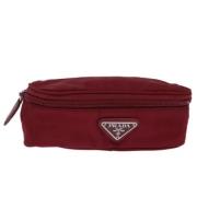 Prada Vintage Pre-owned Tyg kuvertvskor Red, Dam