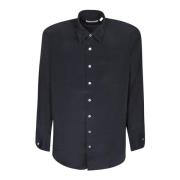 Lardini Svart Stilfull Skjorta Black, Herr