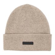 Fear Of God Kashmir Beanie Ribbstickad Mössa Beige, Herr