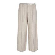 Masai Straight-leg Beige Melange Byxor Beige, Dam