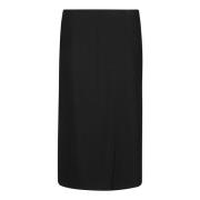 Jil Sander Svart Satineffekt Kjol Black, Dam