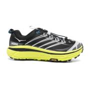 Hoka One One Svarta Mesh Sneakers med Reflekterande Detaljer Black, He...