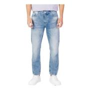 Calvin Klein Jeans Ljusblå Bomullsjeans Män Blue, Herr