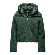 BomBoogie Lockig Sherpa Fleece Huva Kappa Green, Dam