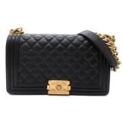 Chanel Vintage Pre-owned Laeder axelremsvskor Black, Dam