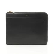 Yves Saint Laurent Vintage Pre-owned Laeder kuvertvskor Black, Dam