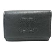 Chanel Vintage Pre-owned Laeder nyckelhllare Black, Dam