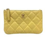 Chanel Vintage Pre-owned Laeder plnbcker Yellow, Dam