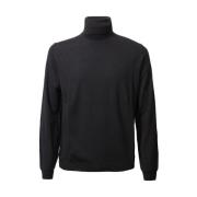 Zanone Svart Flexwool Turtleneck Tröja Black, Herr