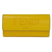 Fendi Vintage Pre-owned Laeder plnbcker Yellow, Dam