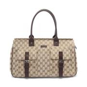 Gucci Vintage Pre-owned Canvas handvskor Beige, Dam