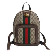 Gucci Vintage Pre-owned Canvas ryggsckar Beige, Dam