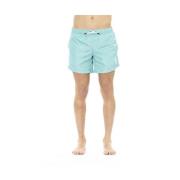 Bikkembergs Blå simshorts med fronttryck Blue, Herr